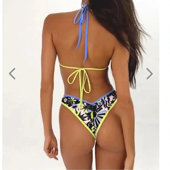 NWT OneOne Swimwear Bikini SET Sullivans Mikaela Helen NEW Print Black White - Picture 4 of 14